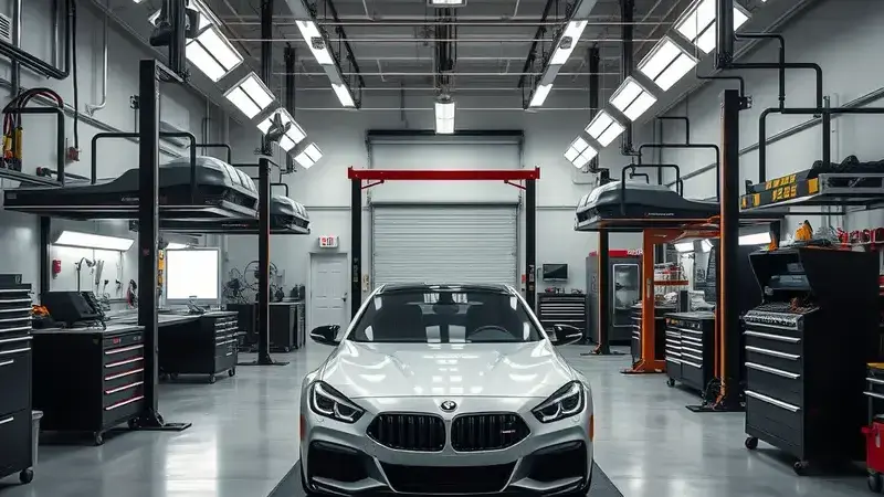 Our paint shop interior with state-of-the-art equipment